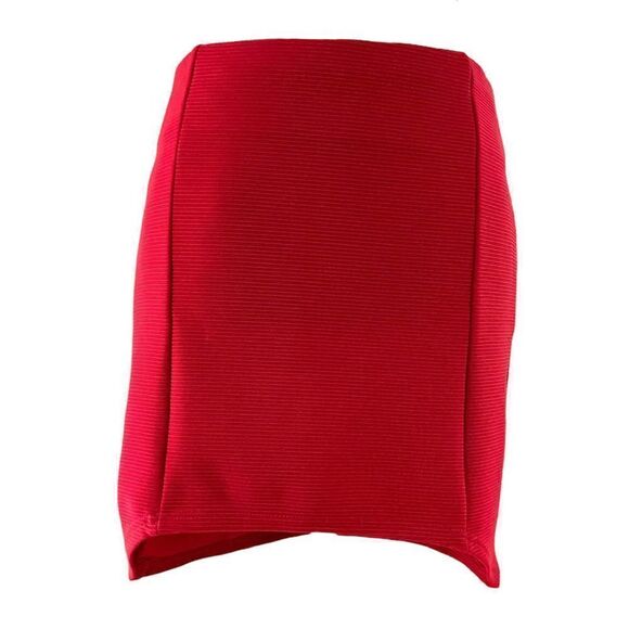 MINKPINK Red Stretch Ribbed Mini Skirt S - Picture 2 of 7